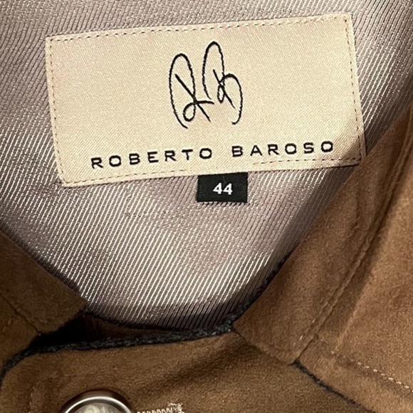 Men's Roberto Baroso Faux Suede Coat with Scarf!! Size 44R!! Nordstrom $264.00!! - Picture 5 of 6